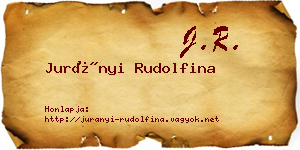 Jurányi Rudolfina névjegykártya
